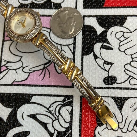 Vintage Disney Time Works Diamond Accented Bezel Mickey Mouse Icon Watch main image 5